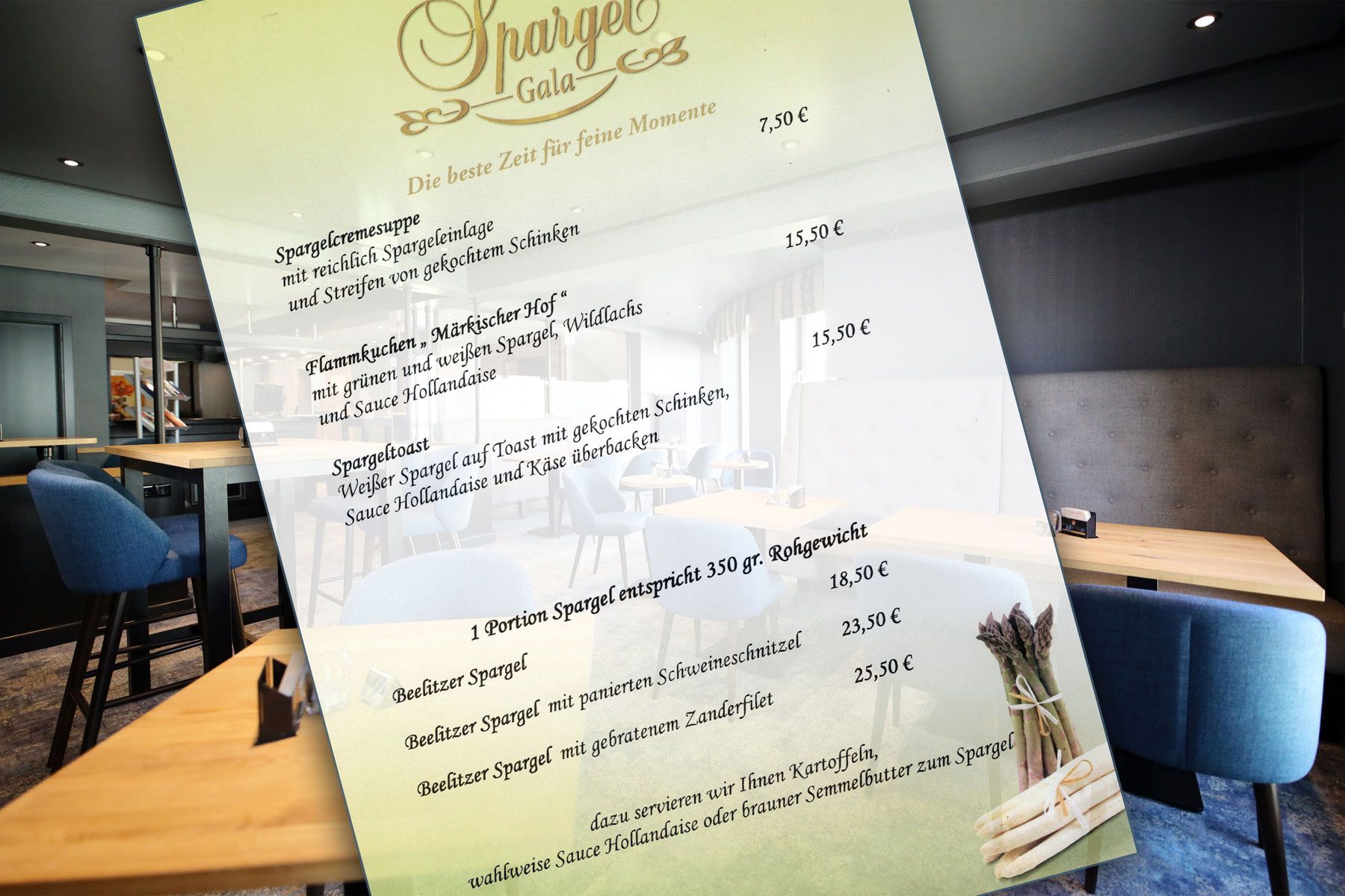 Sie betrachten gerade Spargelangebot im „Le Bistro“